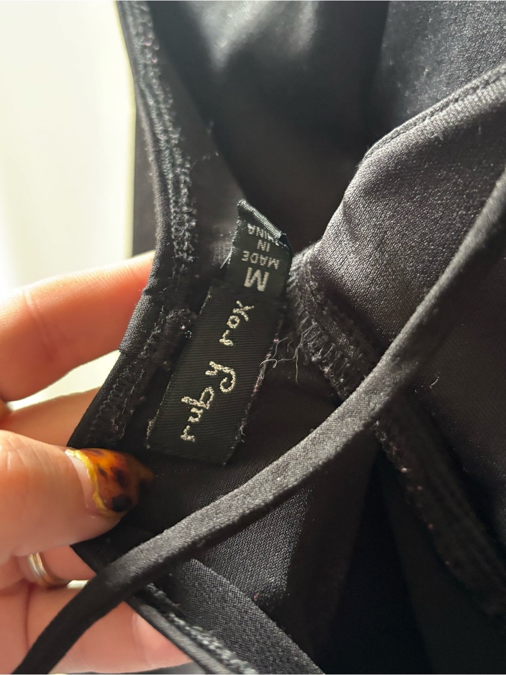Ruby Rox Y2K Black Halter Dress with Rhinestone Details - Picture 5 of 8
